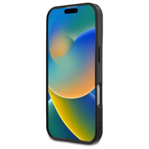 Etui Mercedes iPhone 16 6.1" czarny/black hardcase MB Double Layer Crossed Lines MagSafe