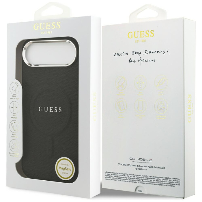 Etui Guess Classic Logo MagSafe do       iPhone Air czarny
