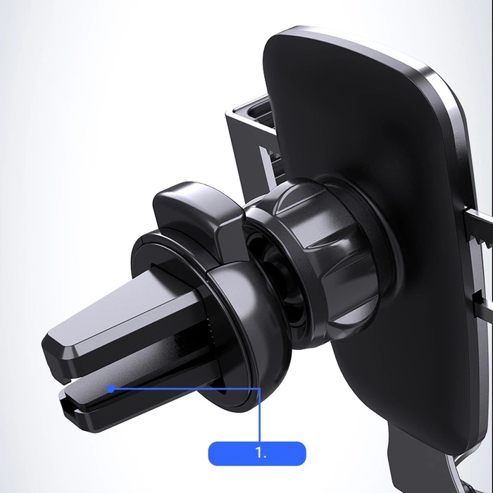 Grawitacyjny uchwyt samochodowy do smartfona na kratkę nawiewu niebieski (YC08)