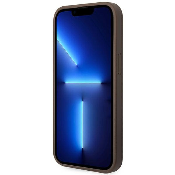 Etui GUESS Apple iPhone 14 Plus 4G Metal Gold Logo Brązowy Hardcase