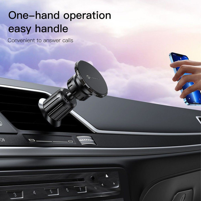 Uchwyt na telefon do samochodu magnetyczny Forcell F-Grip MagElite do kratki czarny