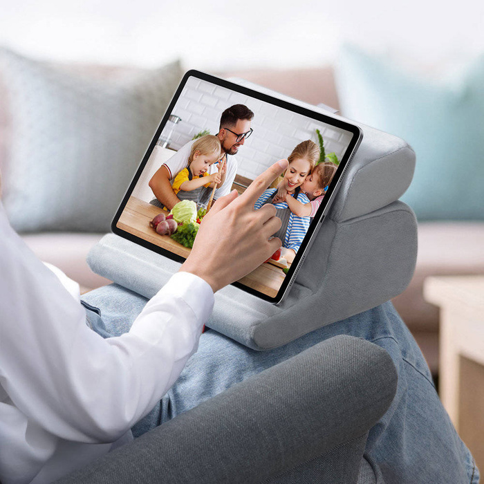 Ugreen gumowa składana podstawka na tablet telefon biały (60646 LP473)