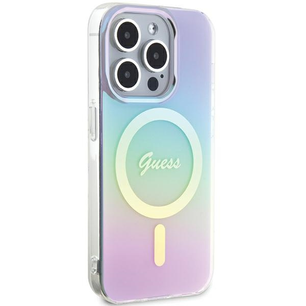 Etui Guess GUHMP15LHITSU iPhone 15 Pro 6.1" fioletowy/purple hardcase IML Iridescent MagSafe Case