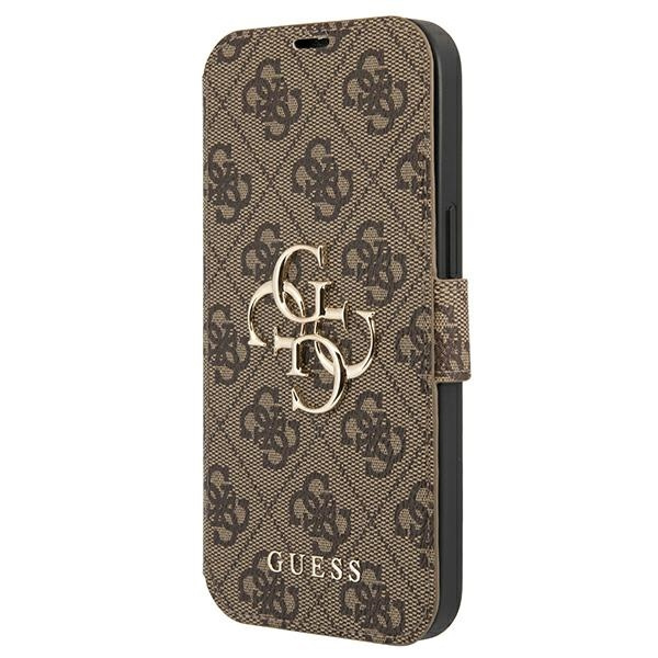 Etui GUESS Apple iPhone 13 Pro Max Book 4G Big Metal Logo Brązowy Case
