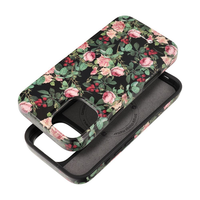 Etui na iPhone 16 PLUS Forcell F-Protect Mirage zgodny z MagSafe Military Drop-Test rose drama