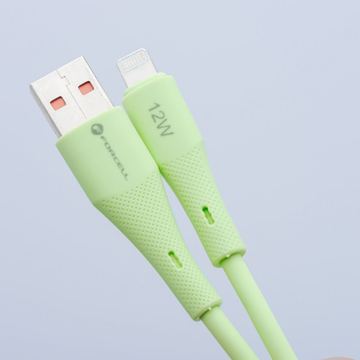 Kabel USB A do Micro USB Forcell F-Energy QC3.0 2,4A 18W Silicone 1 m C341 zielony