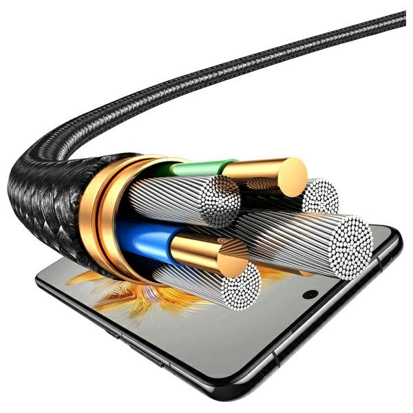 USAMS Kabel 2w1 2xUSB-C 15W 1,2m          Aluminum Alloy Data Cable Sufeng Series SJ740USB101 (US-SJ740)