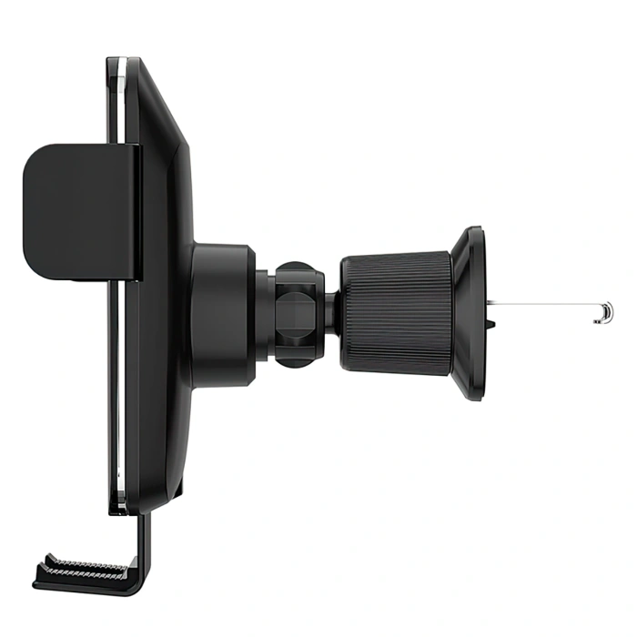 Uchwyt samochodowy Wozinsky WEDZ-3Y8S zaciskowy z ładowarką indukcyjną 15W do telefonu na kratkę nawiewu - czarny