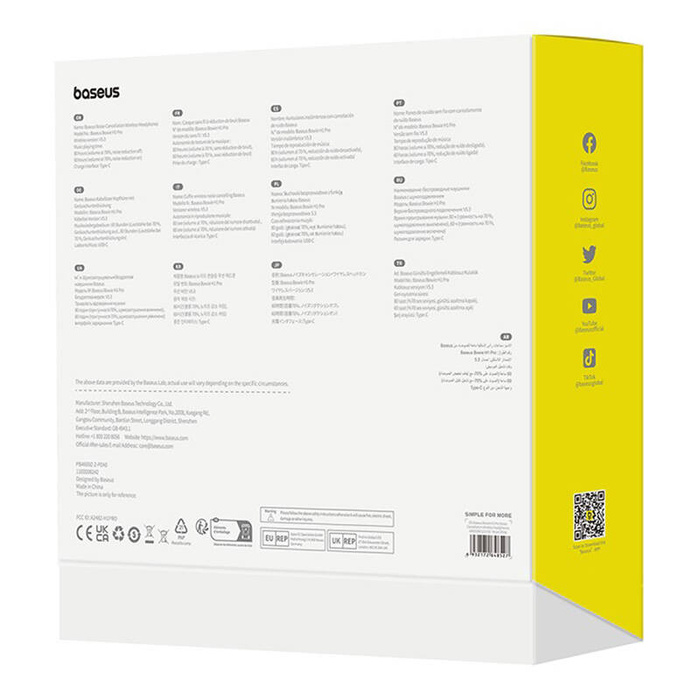 Słuchawki bezprzewodowe Bluetooth 5.2 Baseus Bowie H1 PRO (biały)