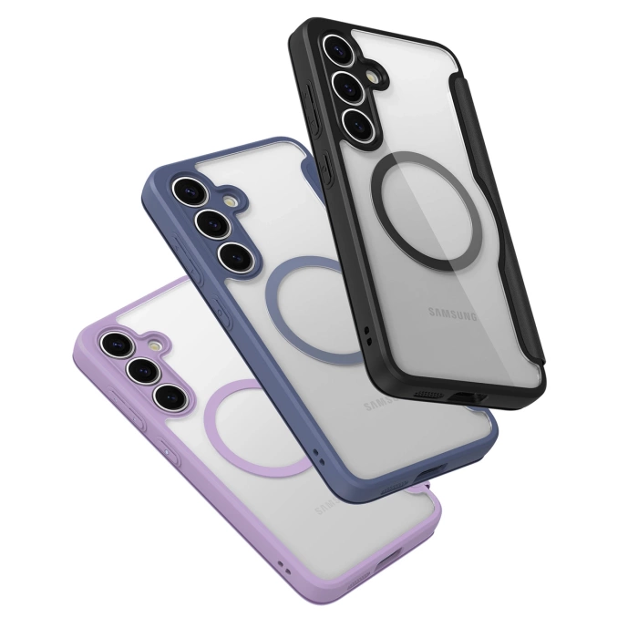 Etui Dux Ducis Skin X Pro na Samsung Galaxy S25 z MagSafe i portfelem - niebieskie