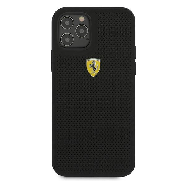 Etui FERRARI Apple iPhone 12 Pro Max On Track Perforated Czarny Hardcase