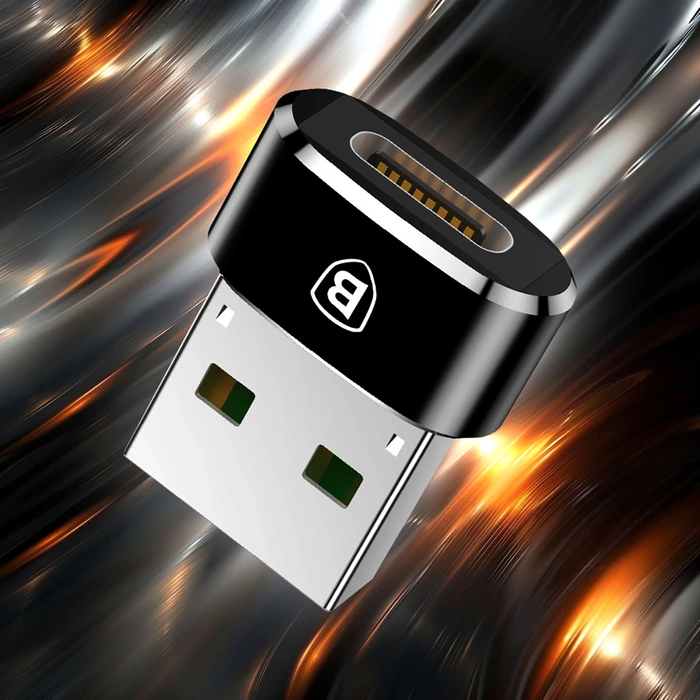 Baseus adapter przejściówka ze złącza USB Type-C na USB czarny (CAAOTG-01)