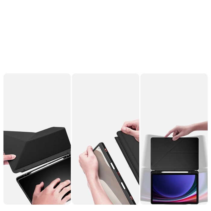 Etui Dux Ducis Magi z uchwytem na rysik na Samsung Galaxy Tab S10 FE/S9/S9 FE - czarne