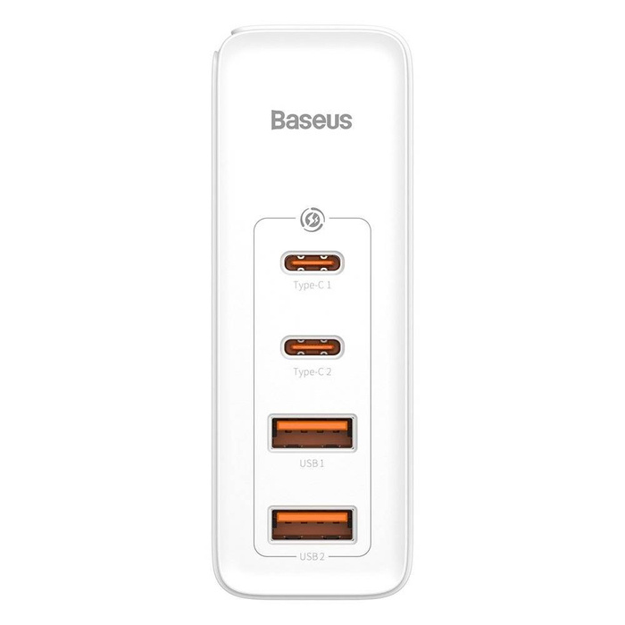 Baseus GaN2 Pro szybka ładowarka sieciowa 100W USB / USB Typ C Quick Charge 4+ Power Delivery biały (CCGAN2P-L02)