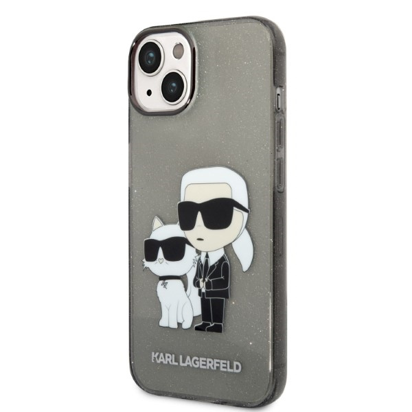 Etui KARL LAGERFELD Apple iPhone 14 Plus IML GLIT NFT Karl&Choupette Czarny Hardcase
