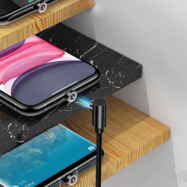 Kabel Kątowy Magnetyczny USAMS MicroUSB 1m Czerwony