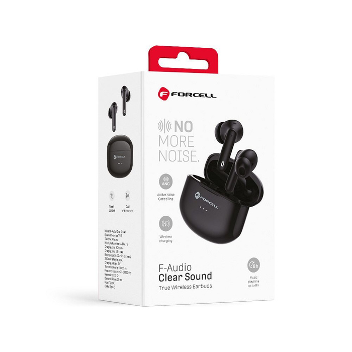 Słuchawki bezprzewodowe douszne Forcell F-Audio Clear Sound TWS czarne