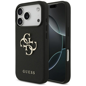 Etui Guess Grained Big 4G & Classic Logo do iPhone 17 Pro czarny