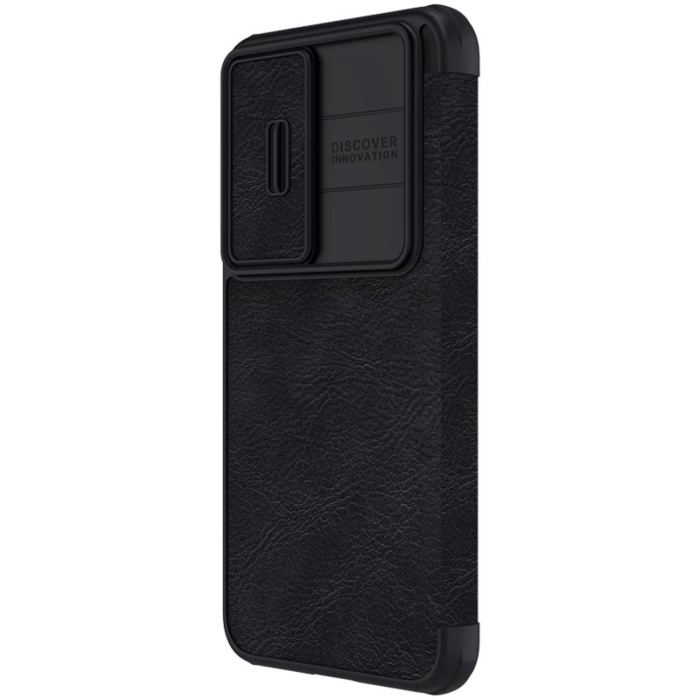 Nillkin Qin Leather Pro Case etui Samsung Galaxy S23+ pokrowiec z klapką osłona na aparat czarne