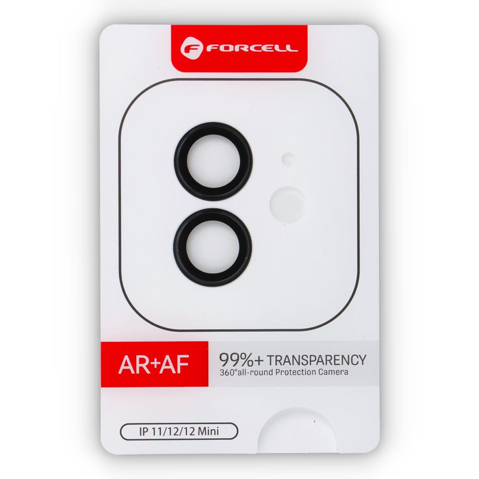 Szkło hartowane na aparat do iPhone 12 / 12 Mini Forcell Premium czarne