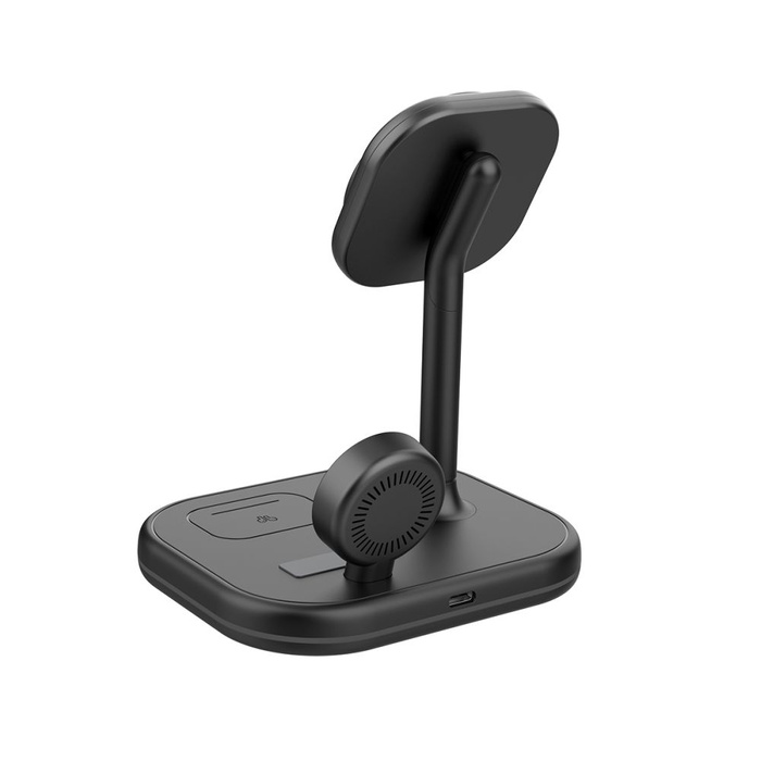 ŁADOWARKA TECH-PROTECT QI15W-A27 3IN1 MAGNETIC MAGSAFE WIRELESS CHARGER BLACK