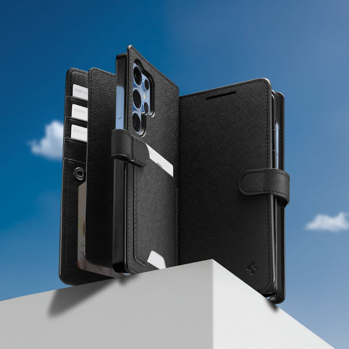 ETUI SPIGEN SAMSUNG GALAXY S25 ULTRA WALLET ”S” CZARNE