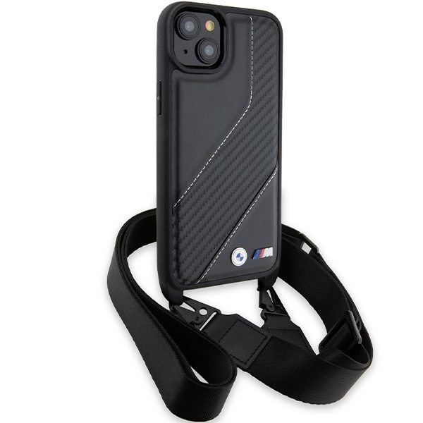 Etui Bmw Bmhcp15s23pscck Iphone 15 / 14 / 13 Czarny/black Hardcase M Edition Carbon Stripe & Strap Case