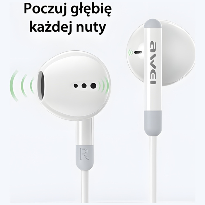 AWEI słuchawki stereo PC-6T USB-C czarny/black