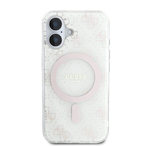 Etui Guess iPhone 16 Plus 6.7" biały/white hardcase IML 4G Background MagSafe