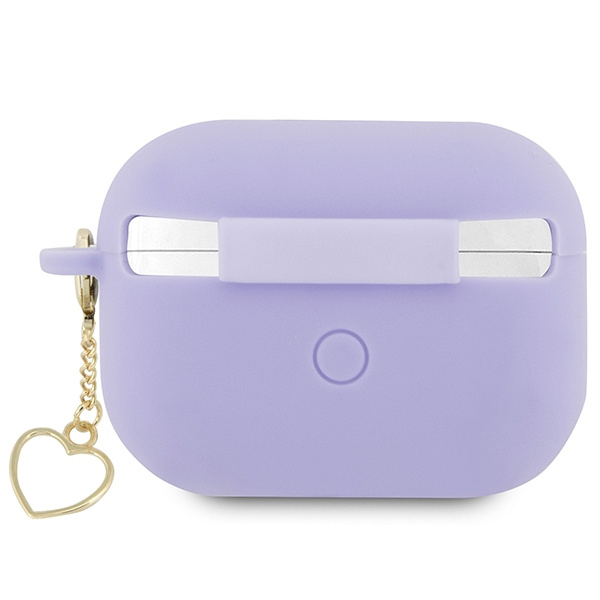 Etui Guess GUAP2LSCHSU AirPods Pro 2 cover purpurowy/purple Silicone Charm Heart Collection Case