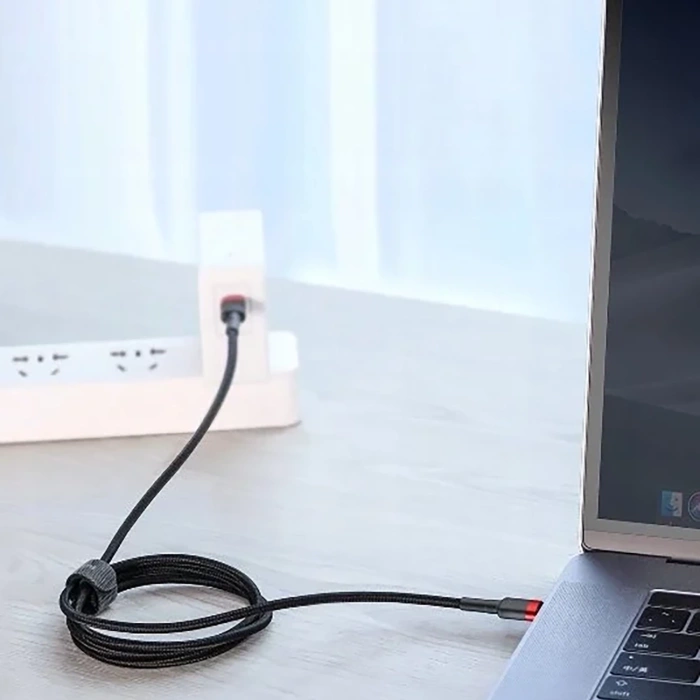 Kabel Baseus Cafule 100W PD2.0 USB-C - USB-C 2m - szaro-czarny
