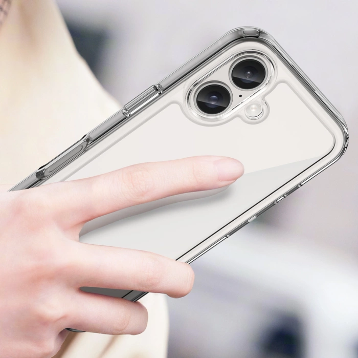 Etui Outer Space Case z żelową ramką do iPhone 16 Plus - przezroczyste