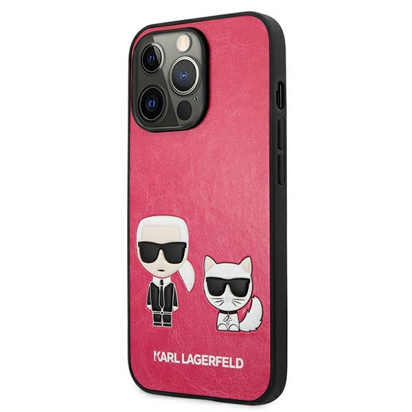Etui KARL LAGERFELD Apple iPhone 13 13 Pro Ikonik Karl & Choupette Fuksja Hardcase