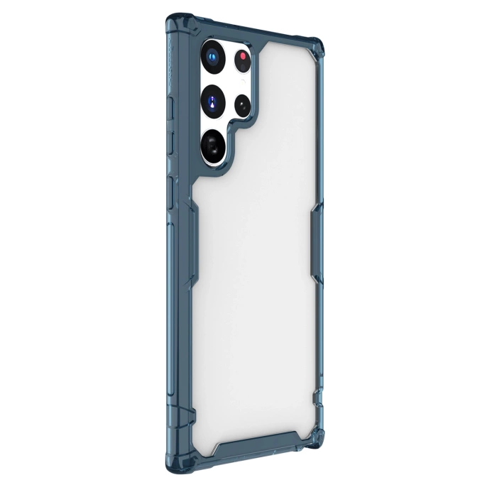 Nillkin Nature Pro etui do Samsung Galaxy S22 Ultra pancerna obudowa pokrowiec niebieski