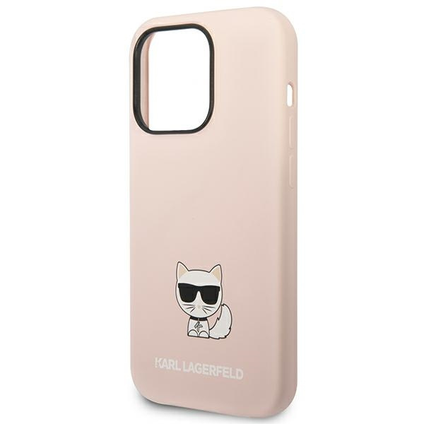 Etui KARL LAGERFELD Apple iPhone 14 Pro Max Silicone Choupette Body Jasnoróżowy Hardcase