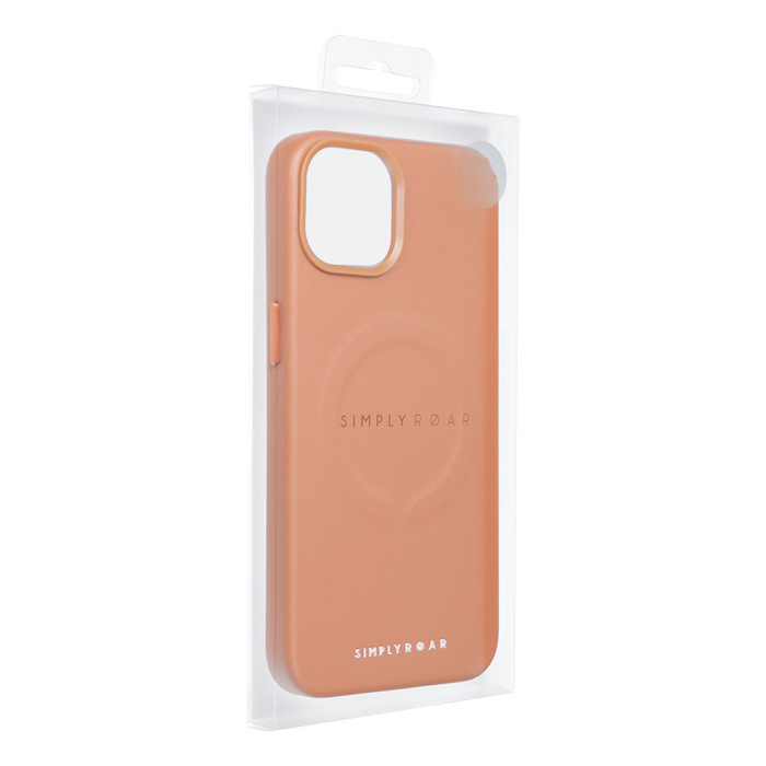 ROAR futerał LEATHER MAG kompatybilny z MagSafe do IPHONE 14 Pro Max Brązowy
