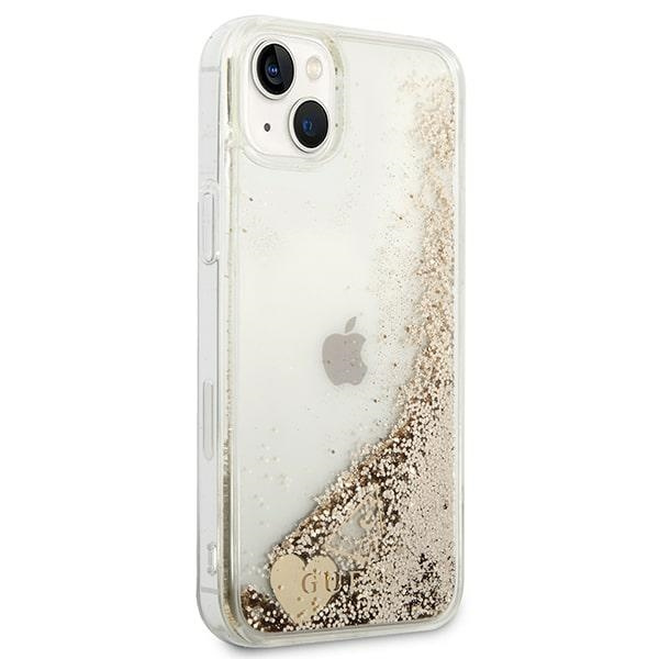 Etui GUESS Apple iPhone 14 Plus Glitter Charms Złoty Hardcase