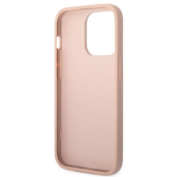 Etui GUESS Apple iPhone 14 Pro Saffiano Strap Różowy Case