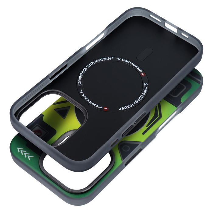 Etui na Samsung S25 ULTRA Forcell F-Protect Levels Dual Layer 4D technology zgodny z MagSafe Military Drop-Test cyber green