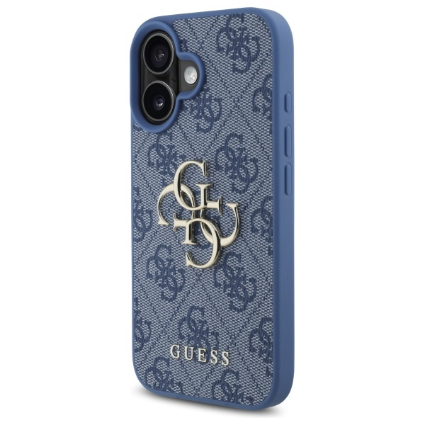 Etui Guess iPhone 16 6.1" niebieski/blue hardcase 4G Big Logo