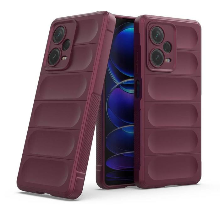Etui Magic Shield Case etui do Xiaomi Redmi Note 12 Pro+ elastyczny pancerny pokrowiec burgundowe Case