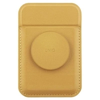 UNIQ Flixa magnetyczny portfel na karty z podpórką żółty/canary yellow MagSafe