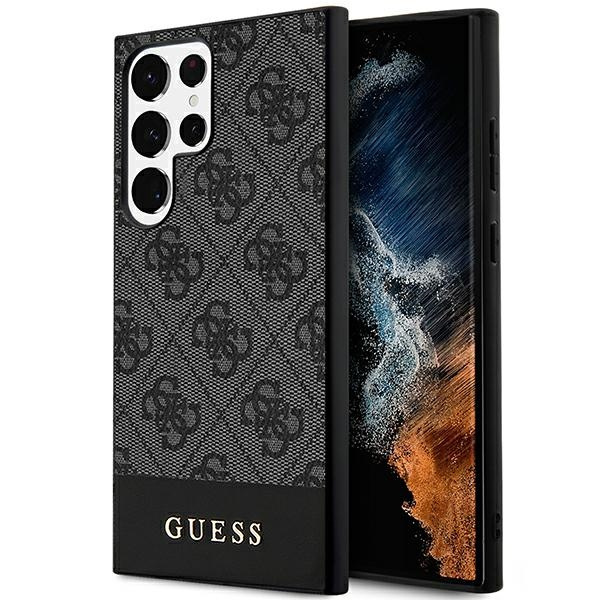 Etui Guess GUHCS24LG4GLGR Samsung Galaxy S24 Ultra S928 czarny/black hardcase 4G Stripe Collection Case