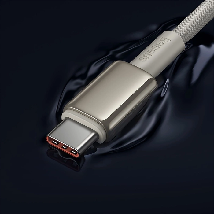 Kabel Baseus Tungsten Gold USB-C / USB-C 100W 1m - złoty