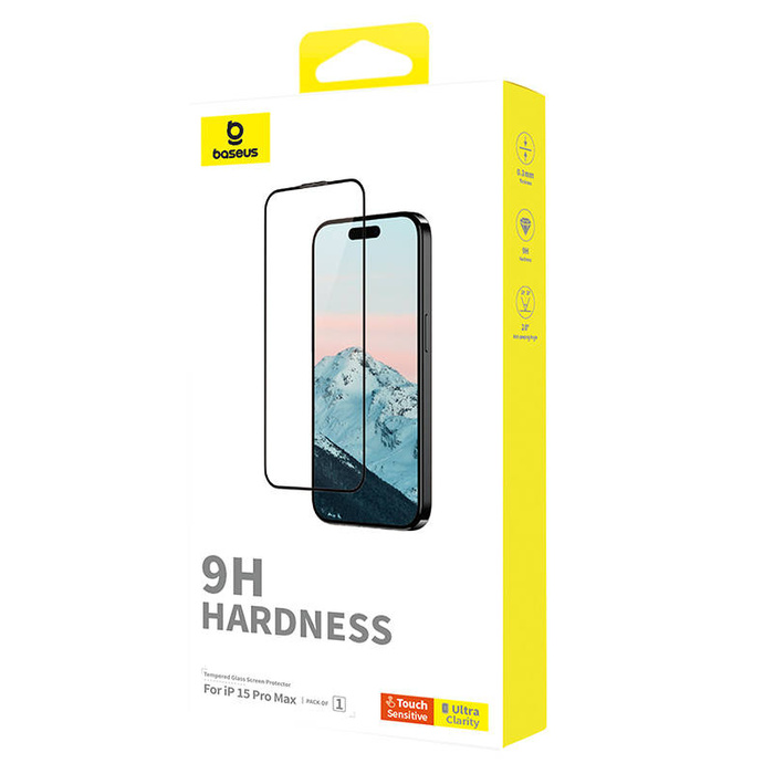 Szkło hartowane 0.3mm Baseus Diamond do iPhone 15 Pro Max