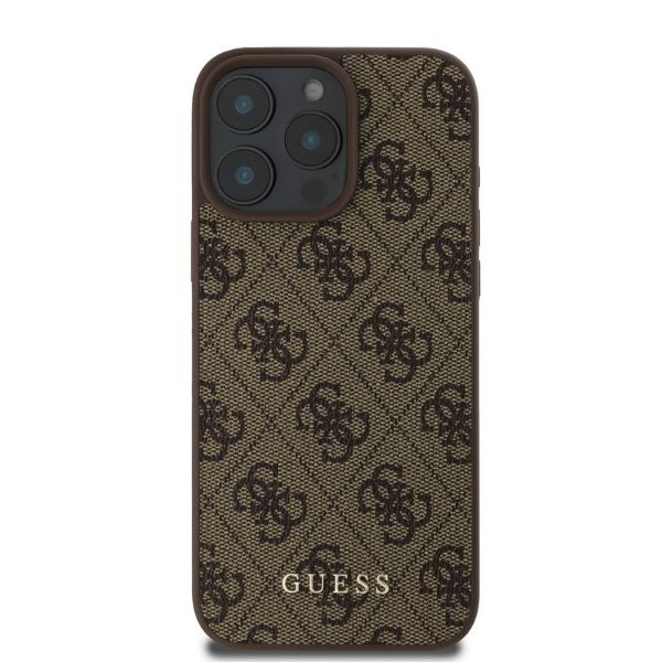 Etui Guess iPhone 16 Pro brązowy/brown HC PU 4G Classic