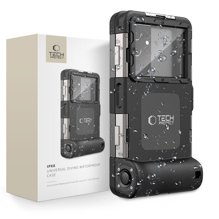 ETUI WODOODPORNE TECH-PROTECT IPX8 UNIVERSAL DIVING WATERPROOF CASE BLACK