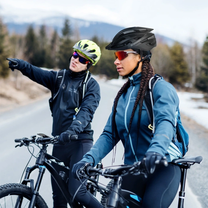 Kask rowerowy MTB Wozinsky  z tylną lampką USB M - czarny