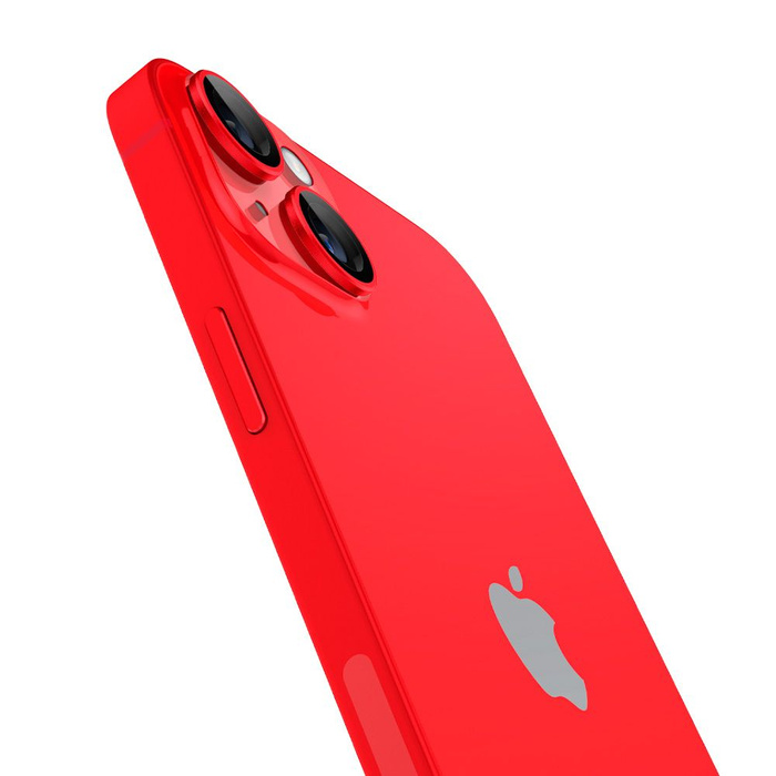Osłona Aparatu Spigen Optik.tr ”ez Fit” Camera Protector 2-pack iPhone 15 / 15 Plus / 14 / 14 Plus Red