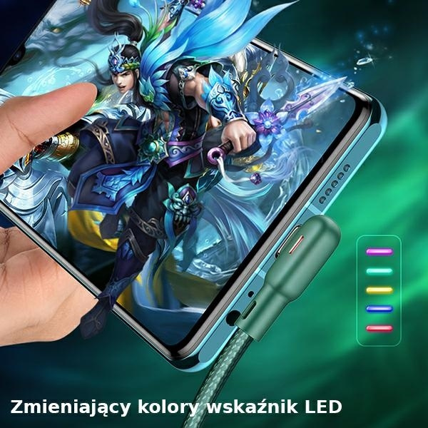 Kabel Kątowy USAMS USB-A MicroUSB U57 1,2m 2A Czarny